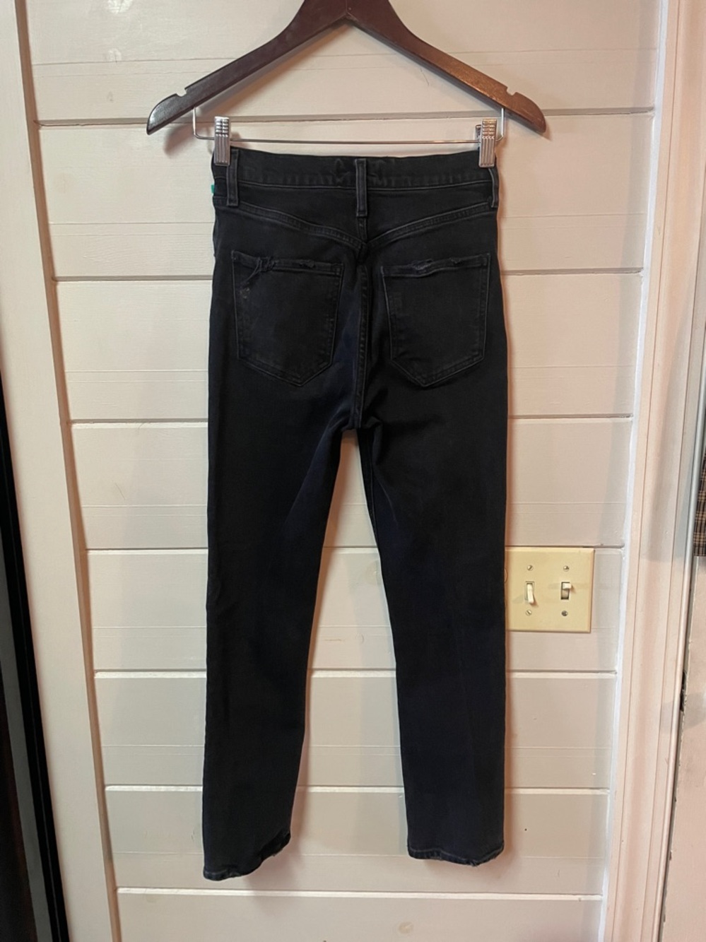 AGOLDE Riley High Rise Buttonfly Black Wash Jeans 
Size 24. - Picture 5 of 10